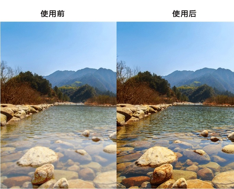 單反相機前偏振濾鏡效果